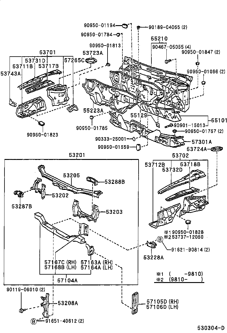  COROLLA |  FRONT FENDER APRON DASH PANEL