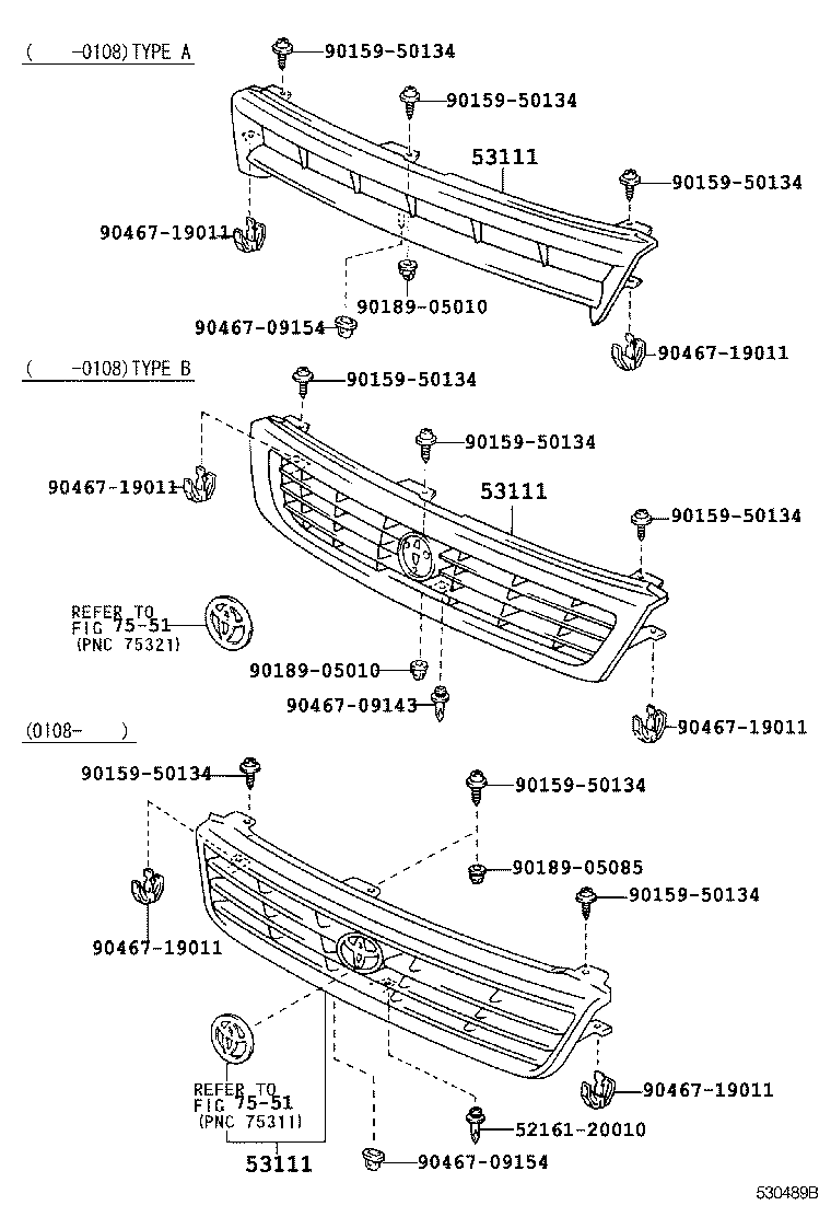  HIACE HIACE S B V |  RADIATOR GRILLE