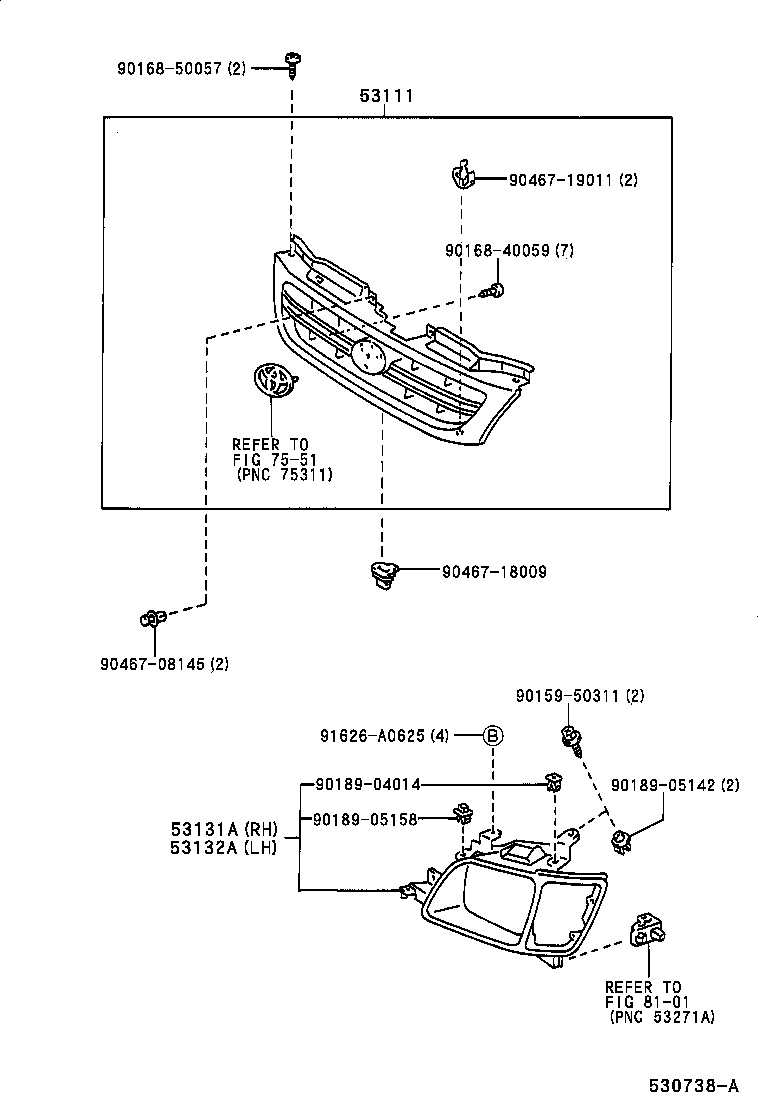  TOWNACE LITEACE |  RADIATOR GRILLE