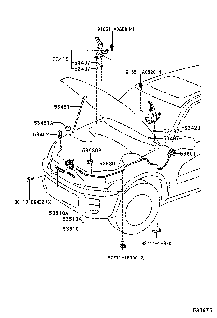  RAV4 |  HOOD LOCK HINGE