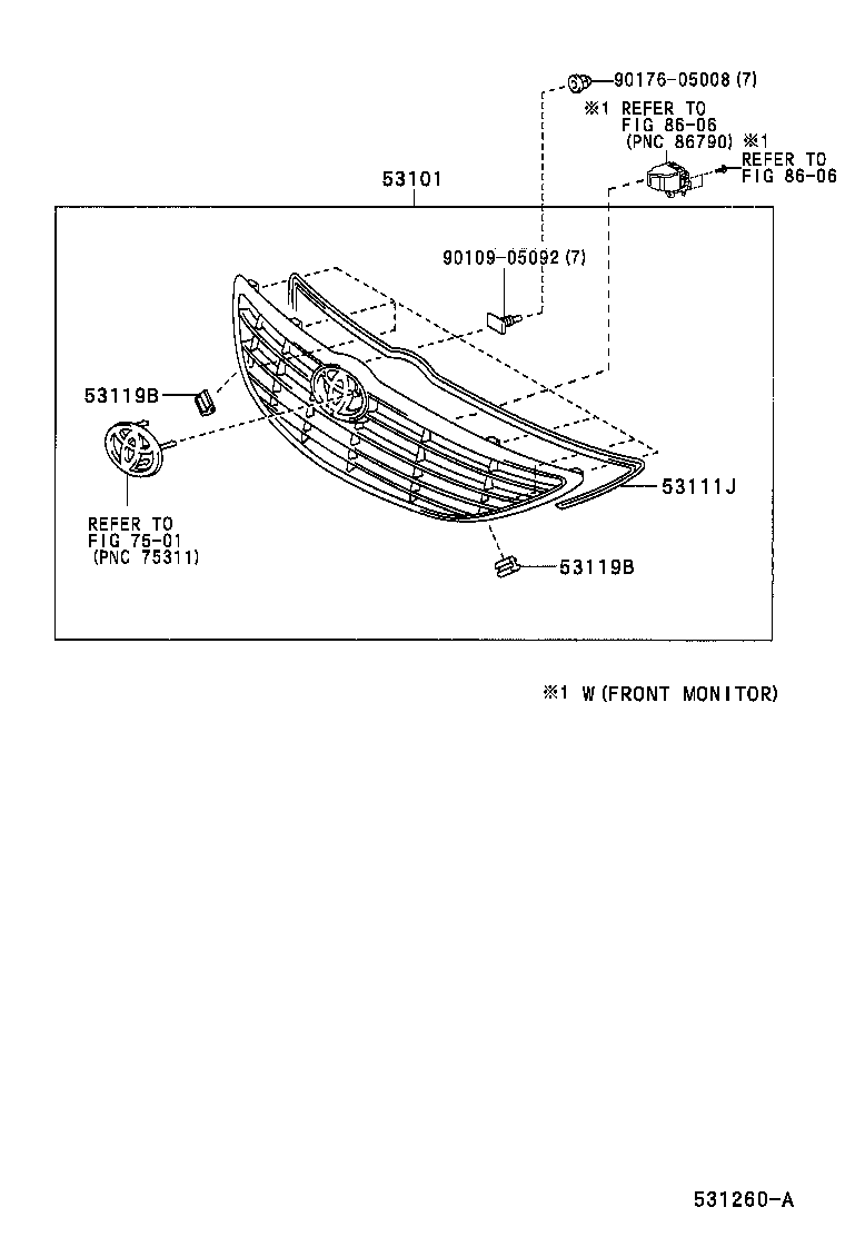  CAMRY |  RADIATOR GRILLE