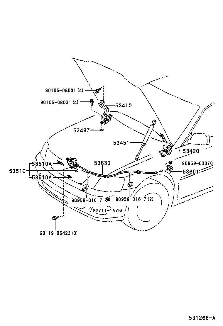  CAMRY |  HOOD LOCK HINGE