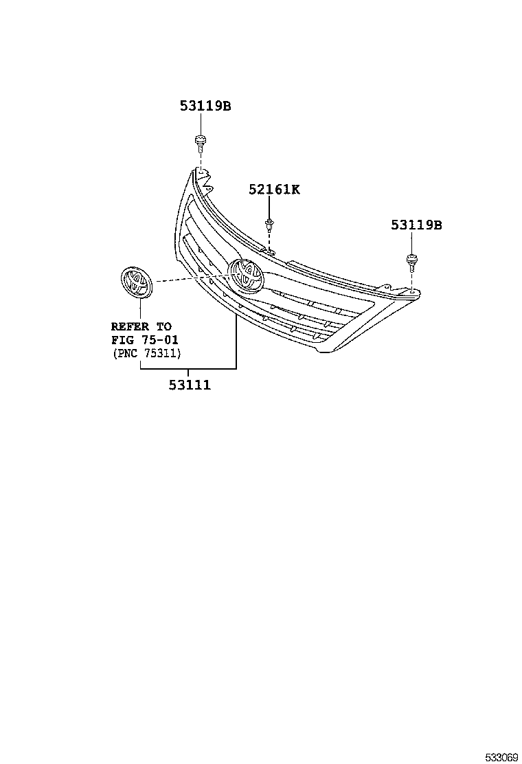  CAMRY HYBRID ASIA |  RADIATOR GRILLE