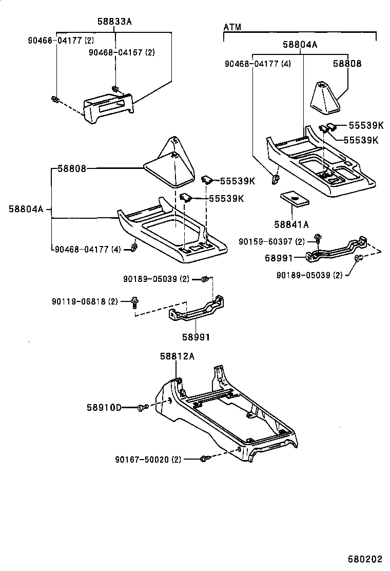  LAND CRUISER 90 |  CONSOLE BOX BRACKET