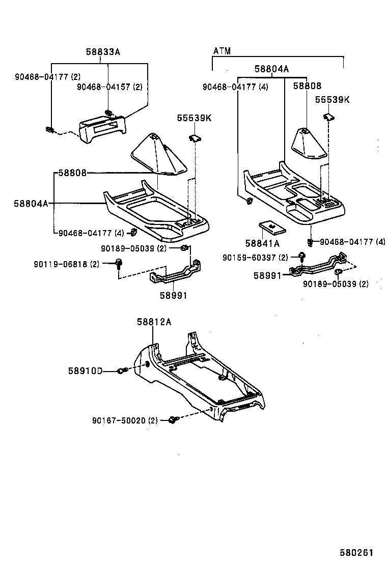  LAND CRUISER 90 |  CONSOLE BOX BRACKET