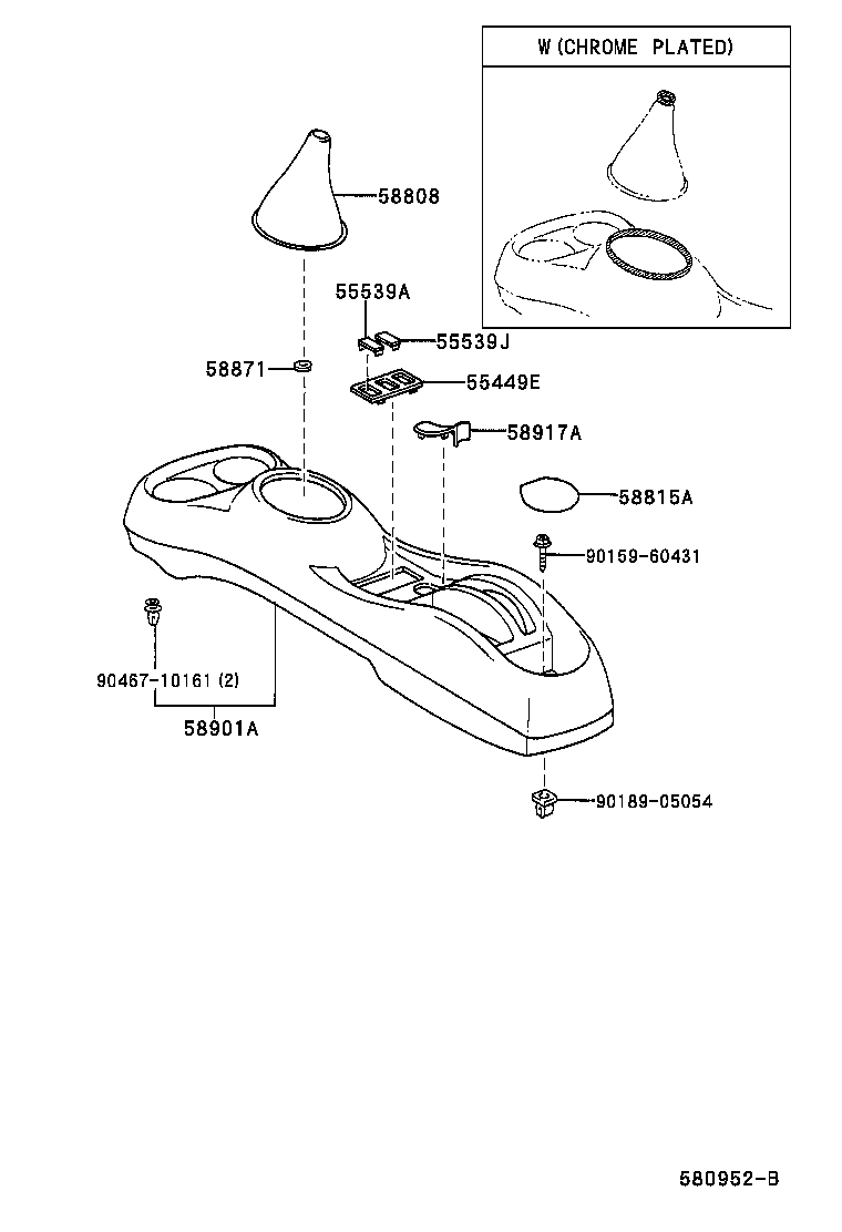  YARIS ECHO |  CONSOLE BOX BRACKET