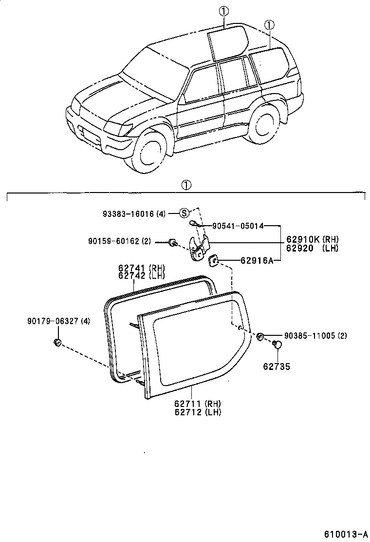  LAND CRUISER 90 |  SIDE WINDOW