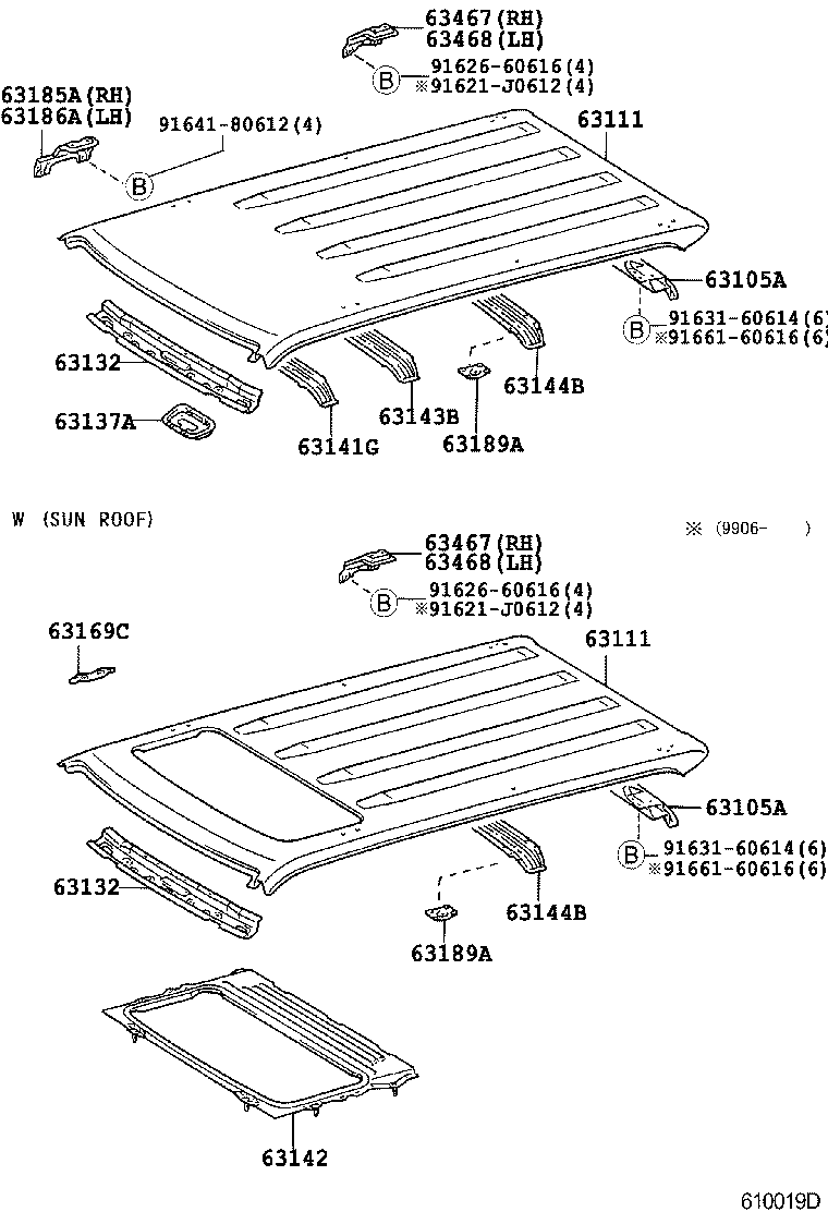  LAND CRUISER 90 |  ROOF PANEL BACK PANEL