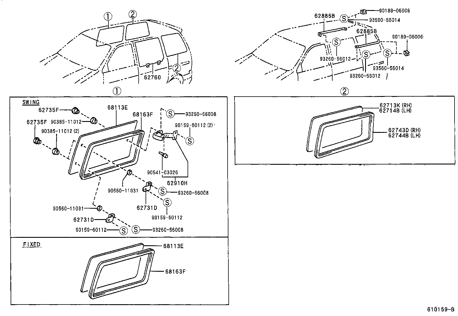  TOWNACE LITEACE |  SIDE WINDOW