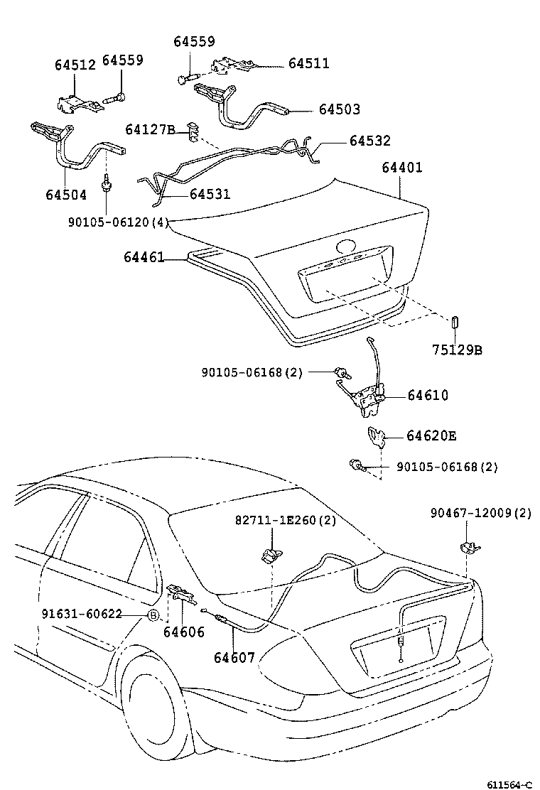  CAMRY |  LUGGAGE COMPARTMENT DOOR LOCK