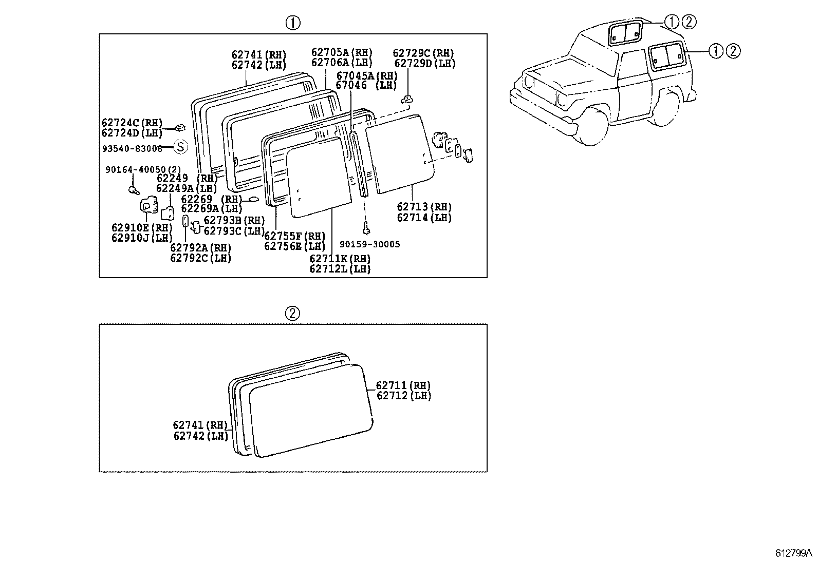  LAND CRUISER 70 |  SIDE WINDOW