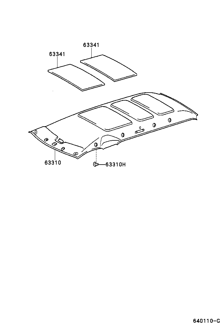  TOWNACE LITEACE |  ROOF HEADLINING SILENCER PAD