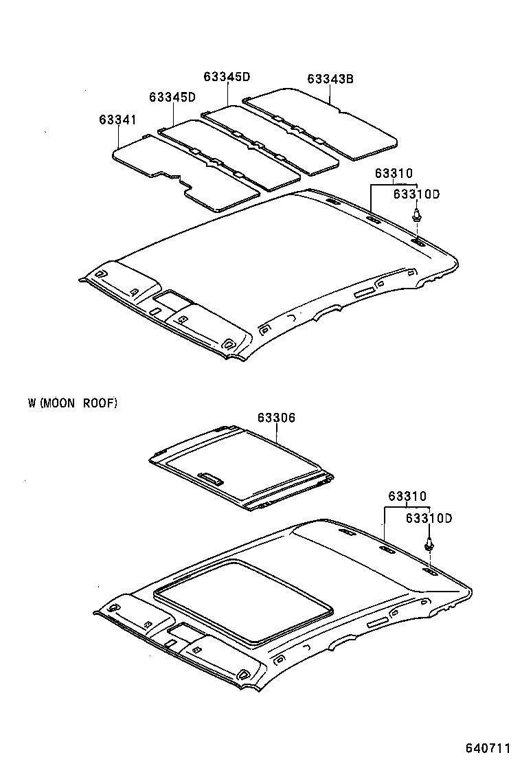  CROWN |  ROOF HEADLINING SILENCER PAD