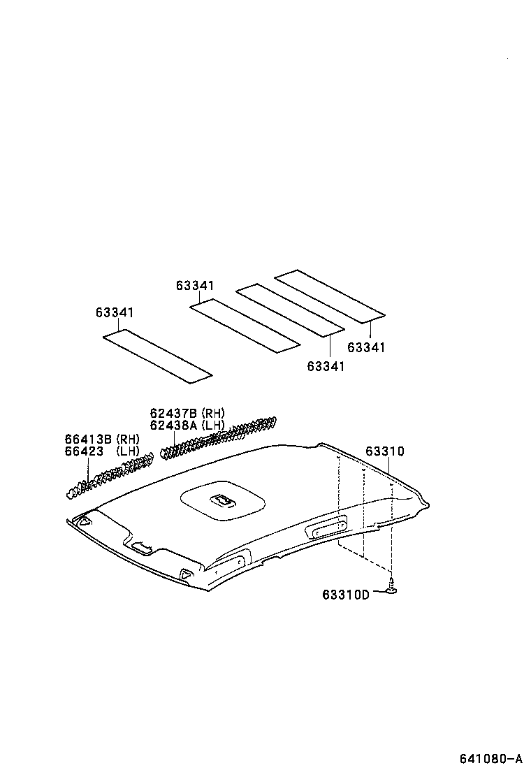  COROLLA |  ROOF HEADLINING SILENCER PAD