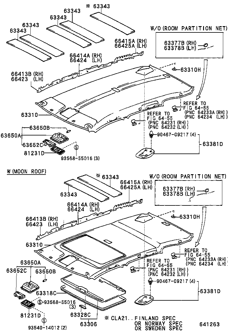  RAV4 |  ROOF HEADLINING SILENCER PAD