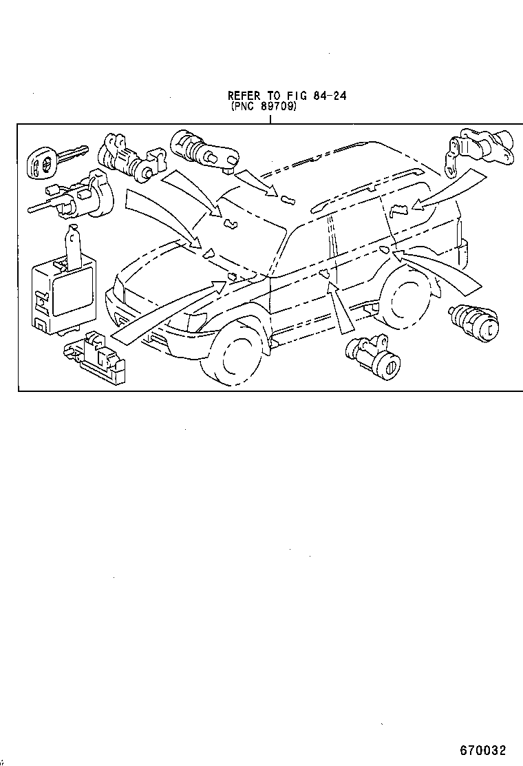  LAND CRUISER 90 |  LOCK CYLINDER SET