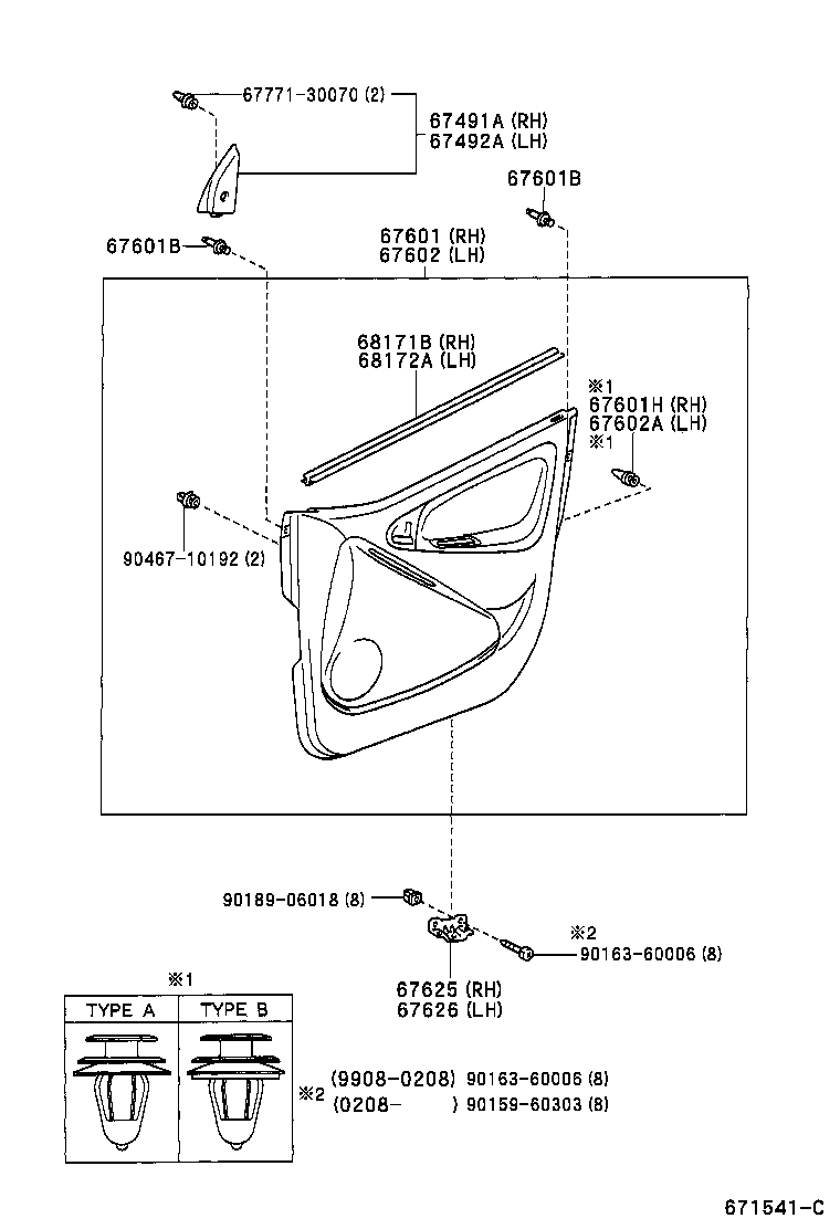  YARIS ECHO |  FRONT DOOR PANEL GLASS