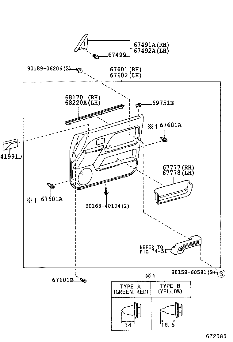  LAND CRUISER 90 |  FRONT DOOR PANEL GLASS