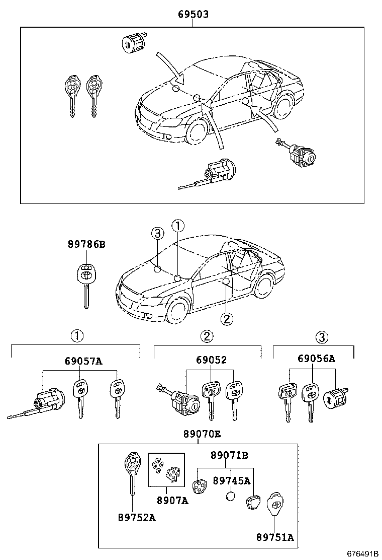  AVALON |  LOCK CYLINDER SET