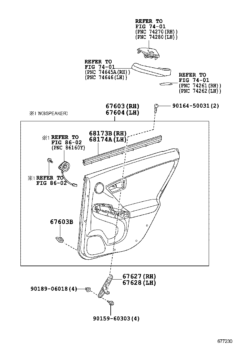  PRIUS PLUG IN HBD |  REAR DOOR PANEL GLASS