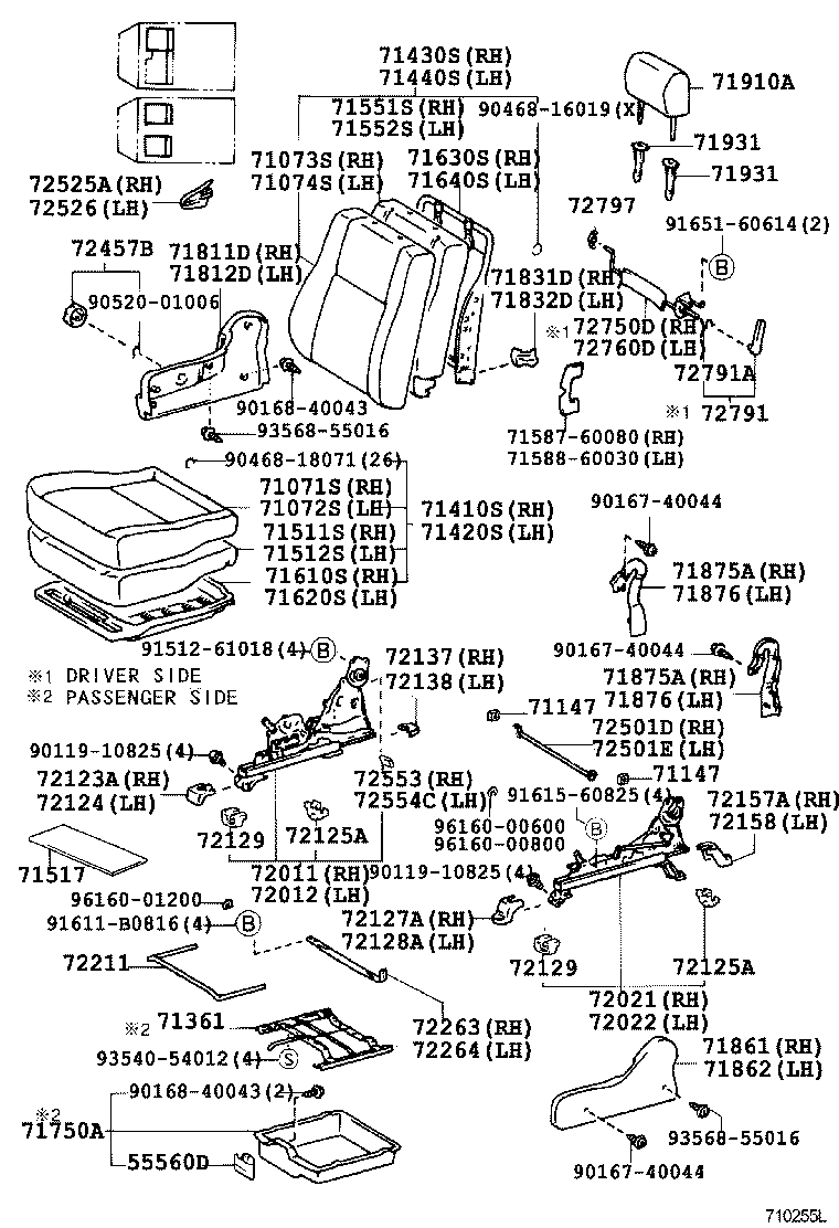  LAND CRUISER 90 |  SEAT SEAT TRACK