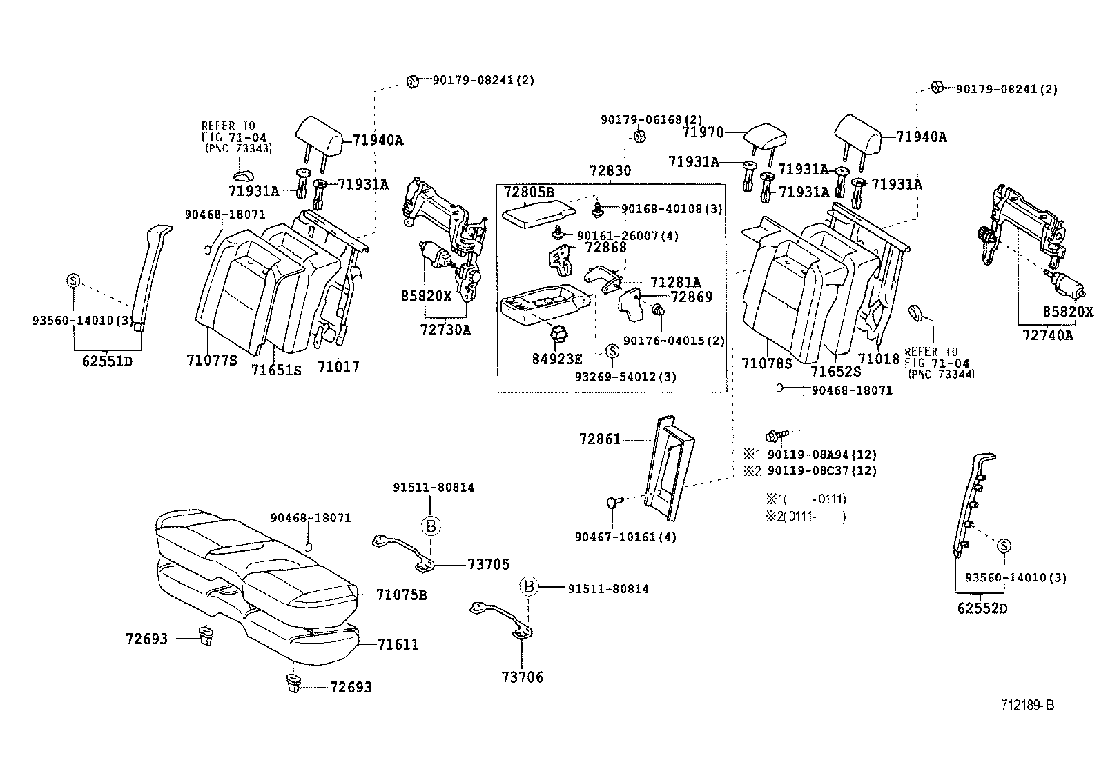  CROWN |  REAR SEAT SEAT TRACK