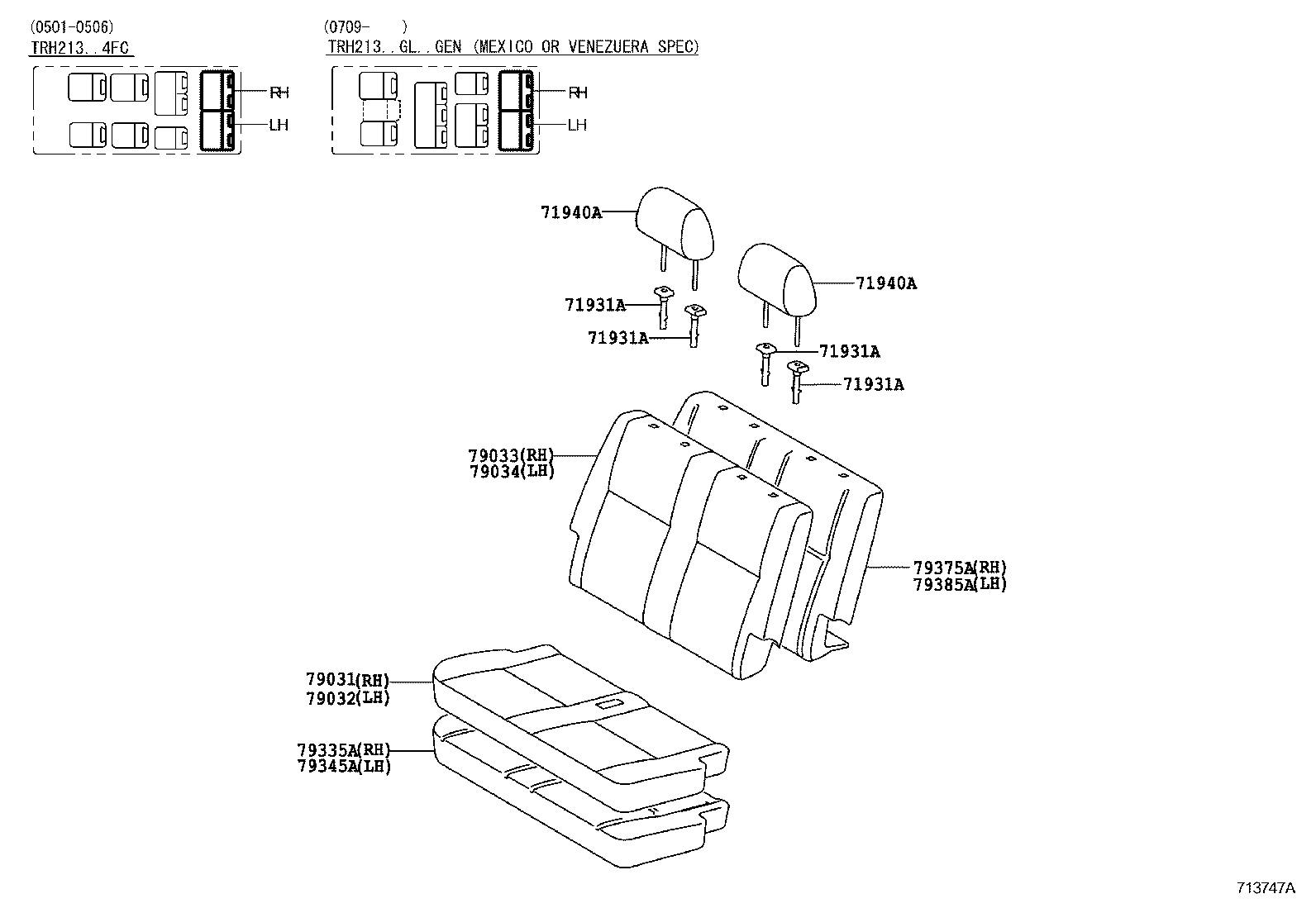  HIACE |  SEAT SEAT TRACK