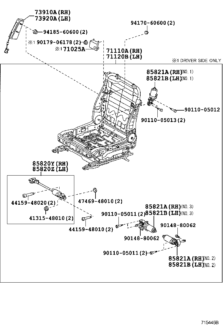  IS F |  FRONT SEAT SEAT TRACK