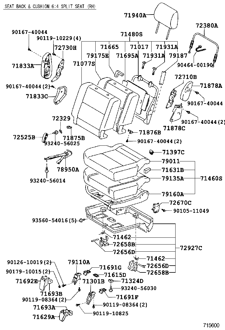  LAND CRUISER 90 |  SEAT SEAT TRACK