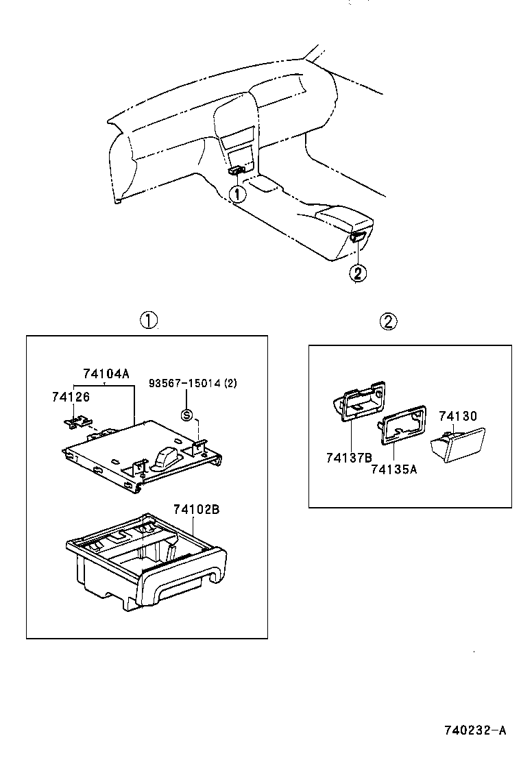  COROLLA |  ASH RECEPTACLE