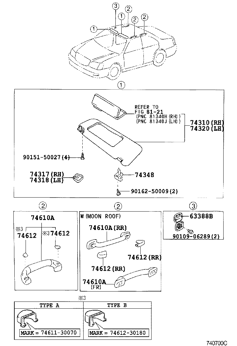  CROWN |  ARMREST VISOR