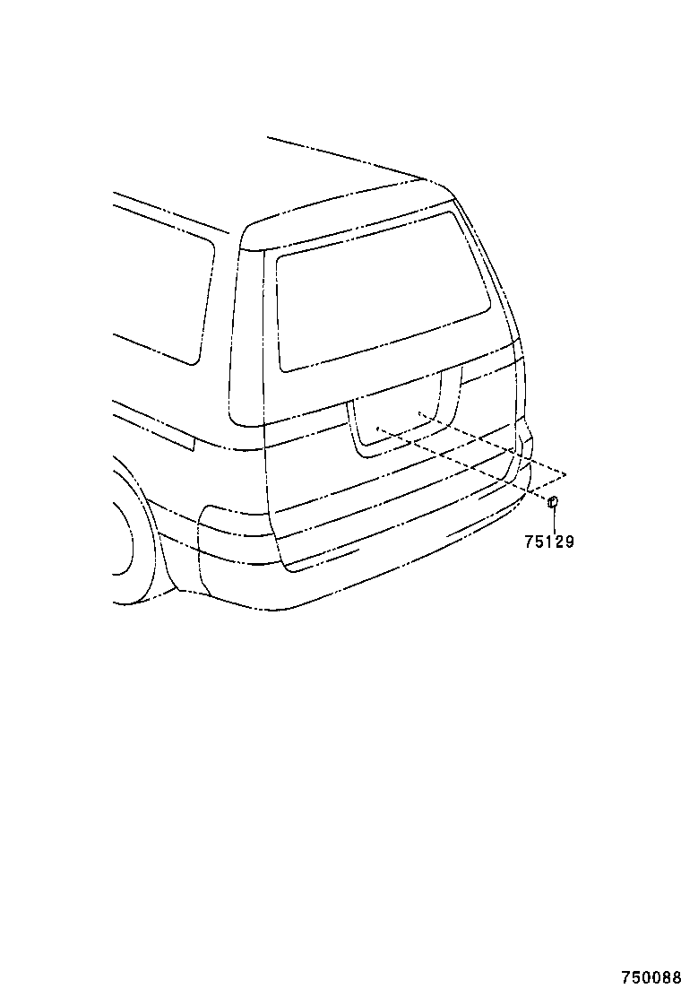  TOWNACE LITEACE |  TOOL BOX LICENSE PLATE BRACKET