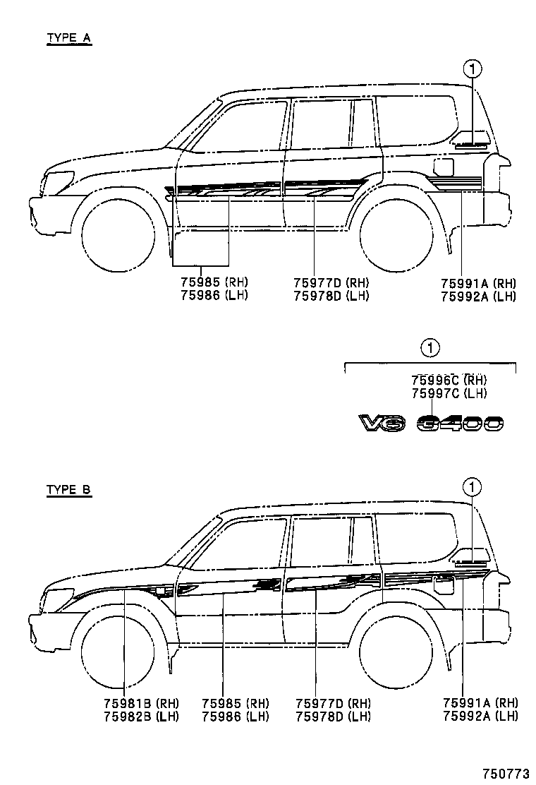  LAND CRUISER 90 |  BODY STRIPE