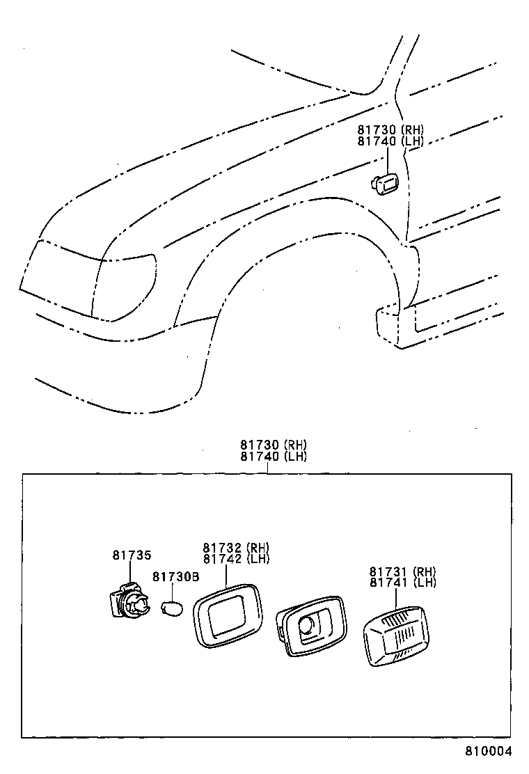  LAND CRUISER 90 |  SIDE TURN SIGNAL LAMP OUTER MIRROR LAMP