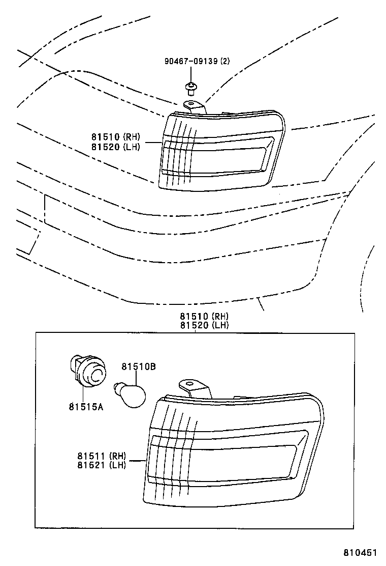  COROLLA |  FRONT TURN SIGNAL LAMP