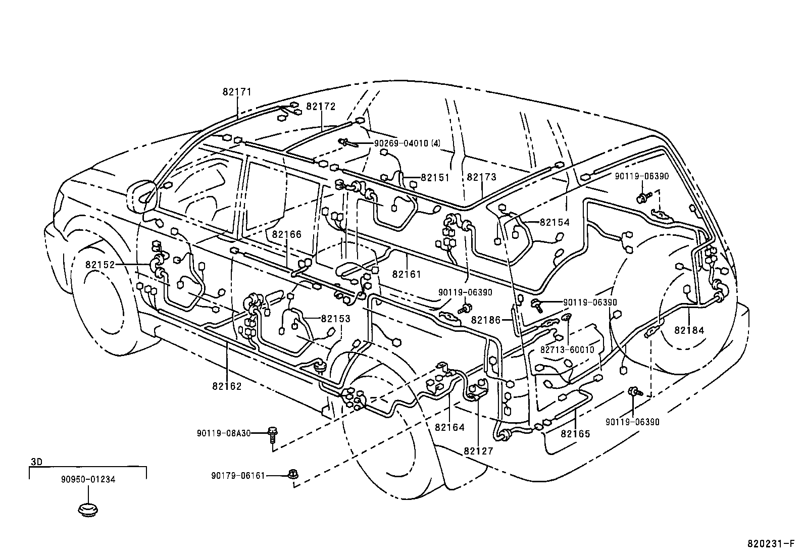  LAND CRUISER 90 |  WIRING CLAMP