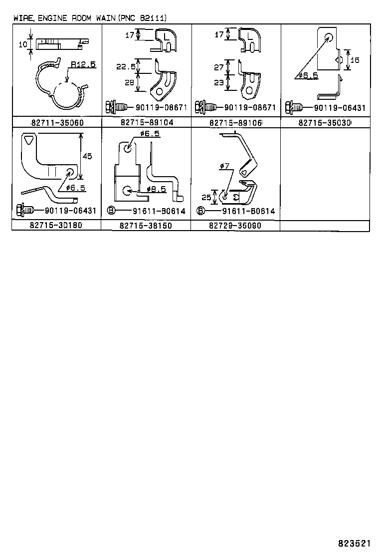  HILUX 4RUNNER |  WIRING CLAMP