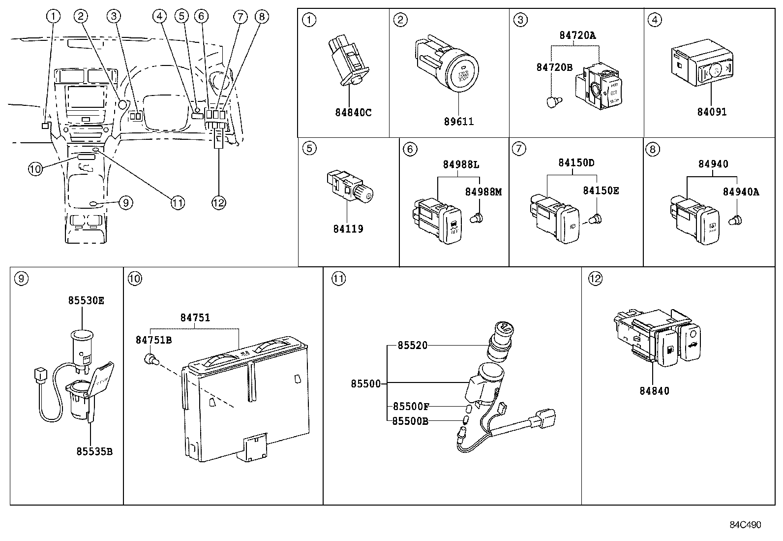  IS250 300 |  SWITCH RELAY COMPUTER