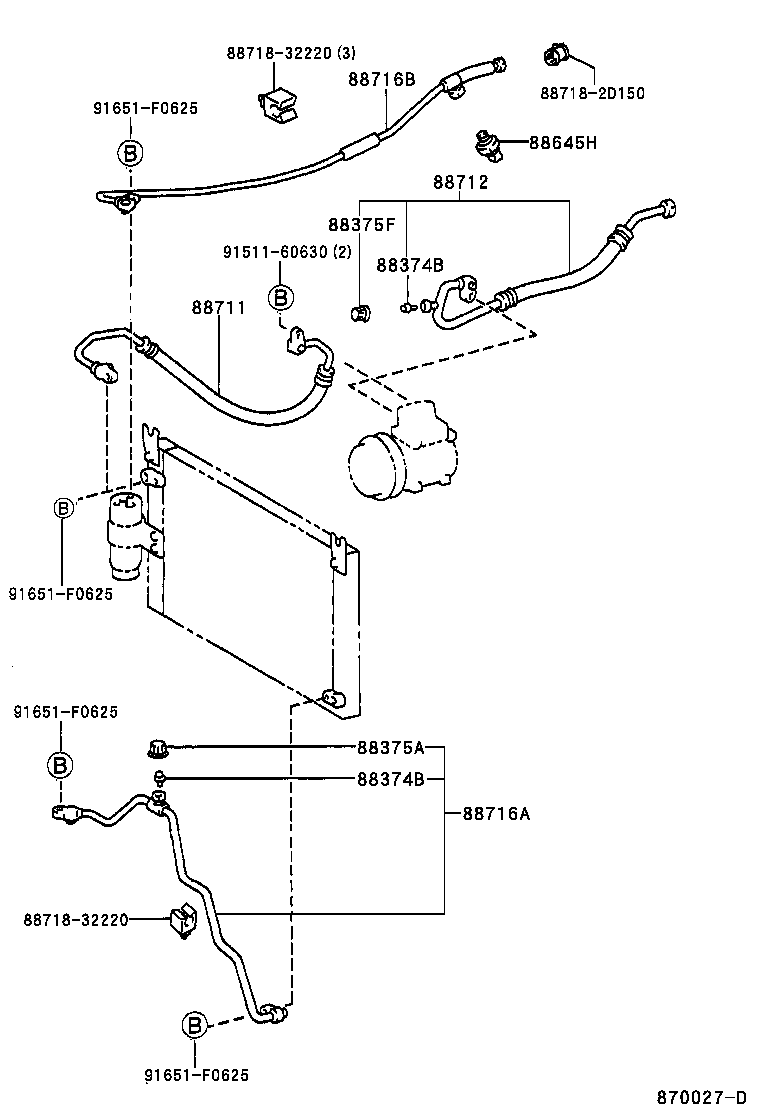  LAND CRUISER 90 |  HEATING AIR CONDITIONING COOLER PIPING