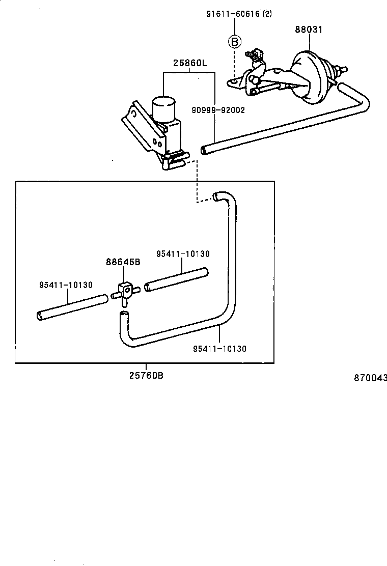  LAND CRUISER 90 |  HEATING AIR CONDITIONING VACUUM PIPING