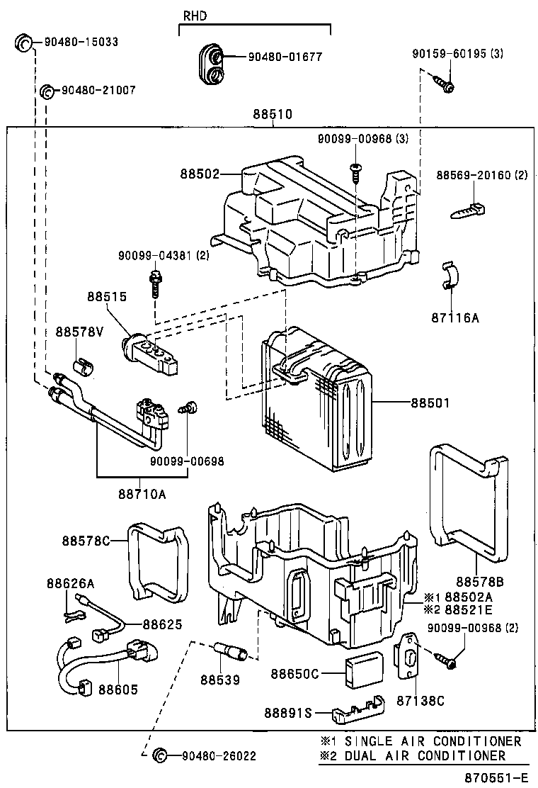  LAND CRUISER 90 |  HEATING AIR CONDITIONING COOLER UNIT