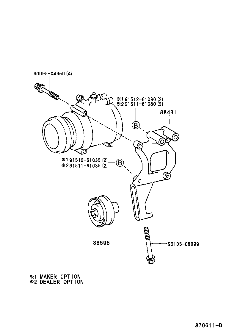  TOWNACE LITEACE |  HEATING AIR CONDITIONING COMPRESSOR