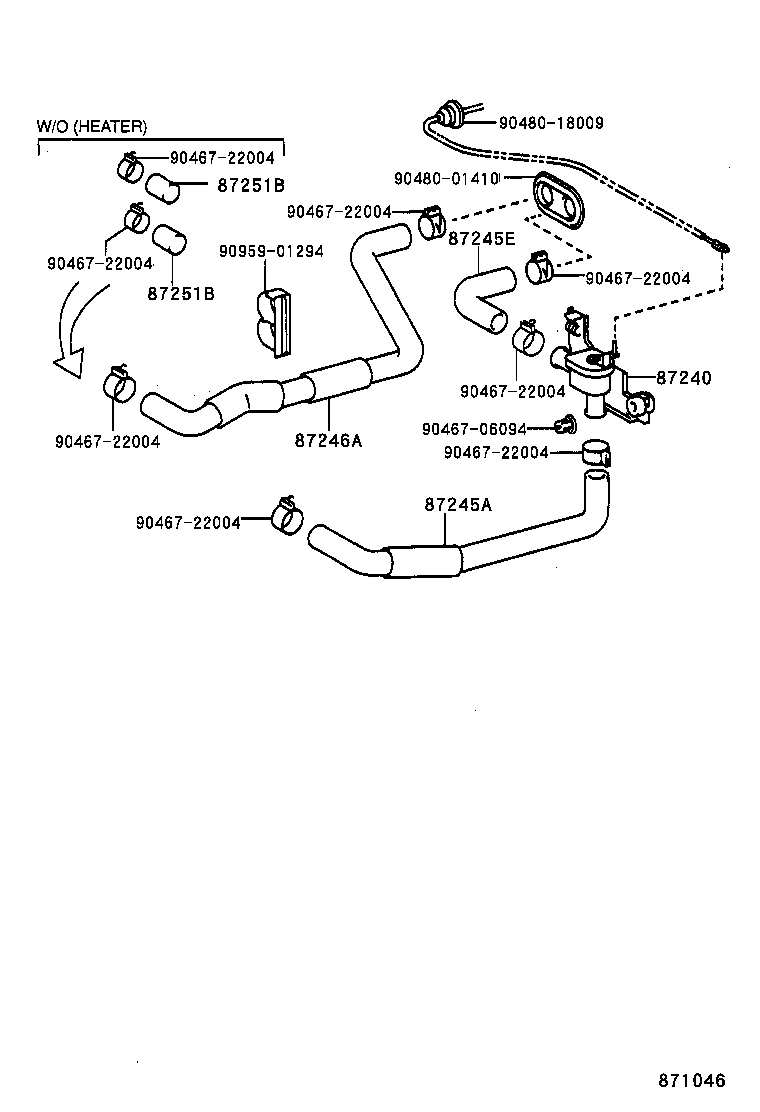  COROLLA |  HEATING AIR CONDITIONING WATER PIPING