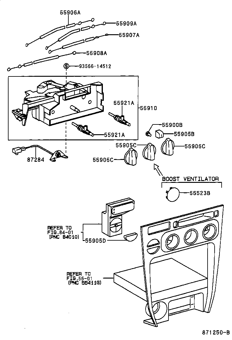  COROLLA |  HEATING AIR CONDITIONING CONTROL AIR DUCT