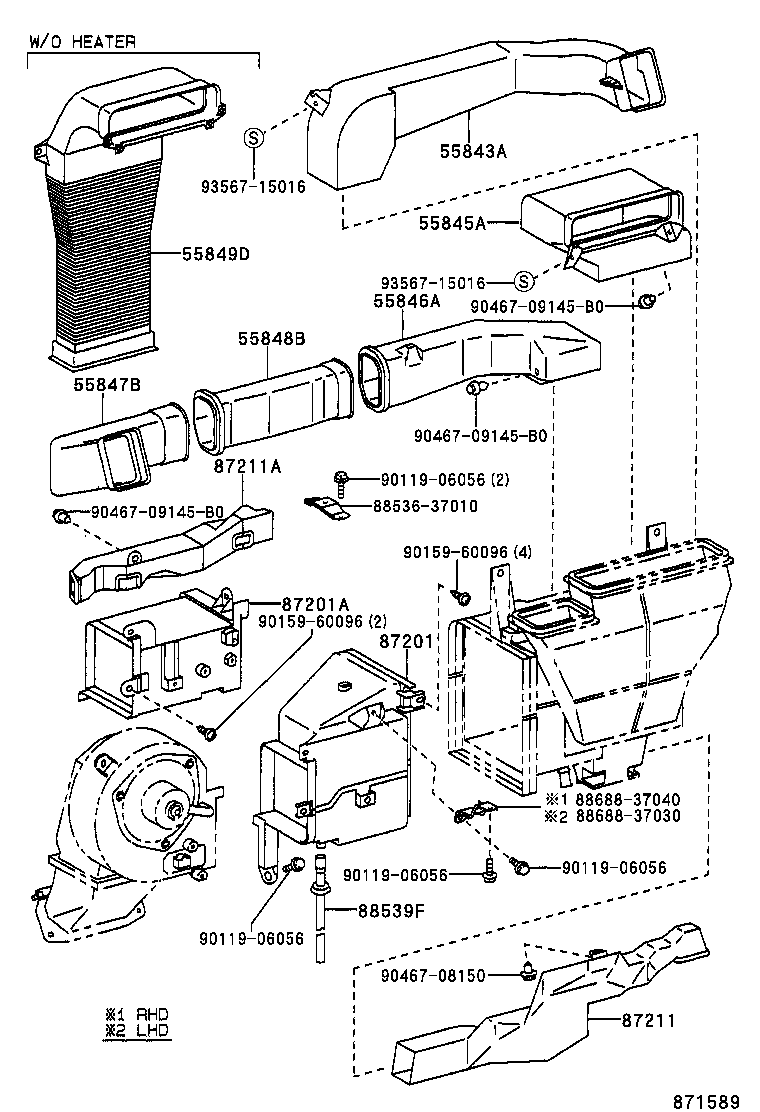  DYNA 200 |  HEATING AIR CONDITIONING CONTROL AIR DUCT