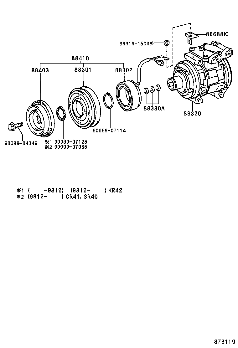  TOWNACE LITEACE |  HEATING AIR CONDITIONING COMPRESSOR