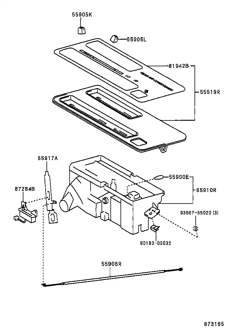  TOWNACE LITEACE |  HEATING AIR CONDITIONING CONTROL AIR DUCT