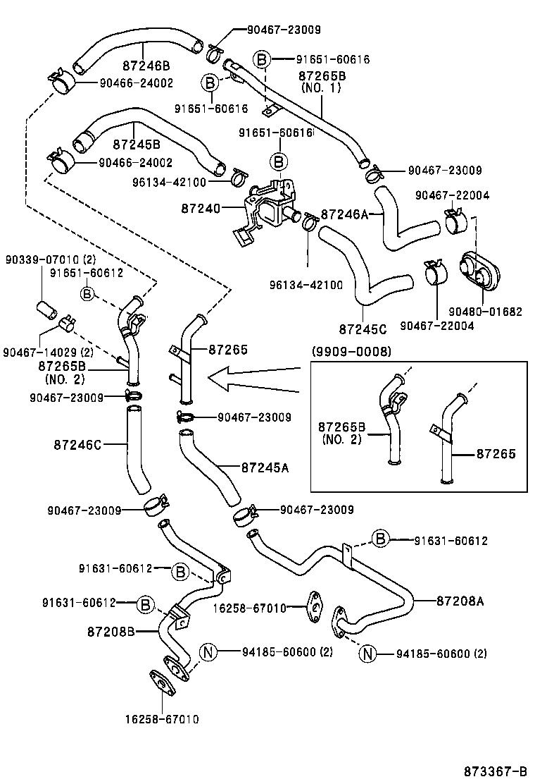  LAND CRUISER 90 |  HEATING AIR CONDITIONING WATER PIPING