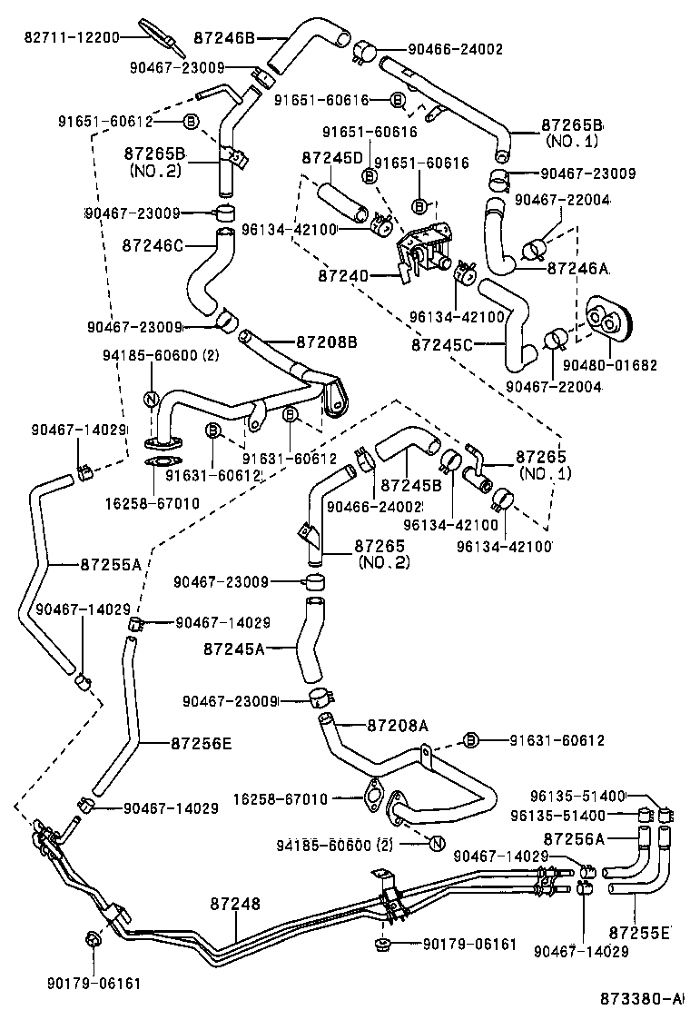  LAND CRUISER 90 |  HEATING AIR CONDITIONING WATER PIPING