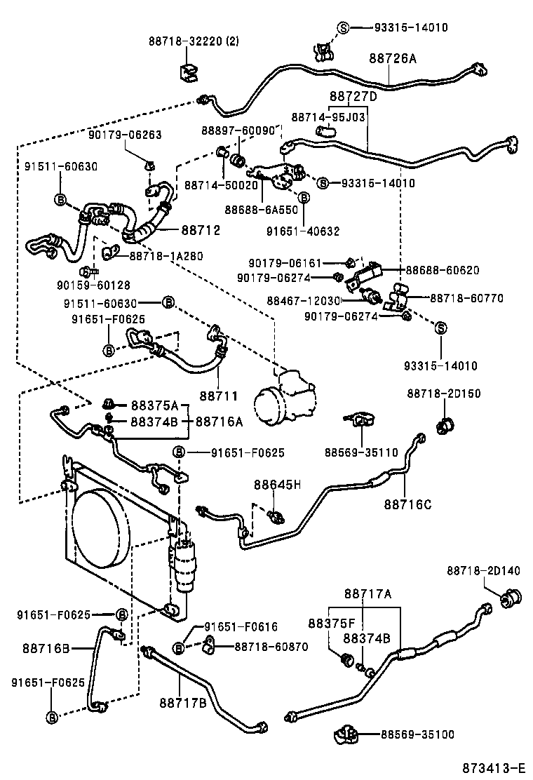  LAND CRUISER 90 |  HEATING AIR CONDITIONING COOLER PIPING